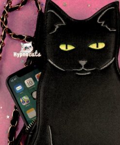 Serious Black Cat Shoulder Bag 3