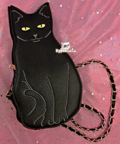 Serious Black Cat Shoulder Bag 5