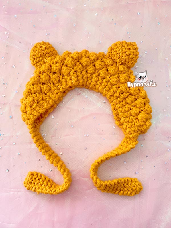 Crochet Cat Ear Warmers Yellow 4