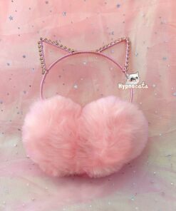 Crystal Cat Earmuffs Pink 1