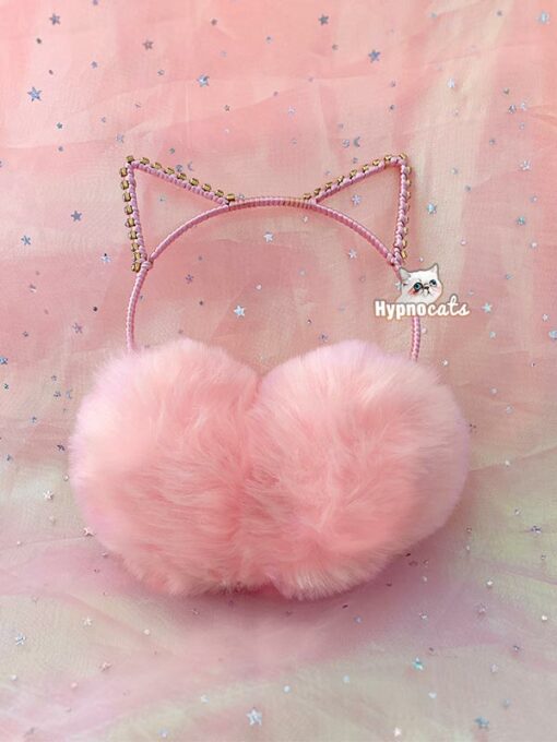 Crystal Cat Earmuffs Pink 1