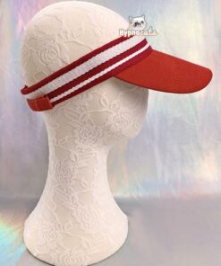 Striped Visor Hat Red 1
