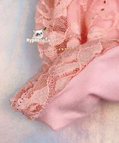 Lace Cotton Beanie Pink 4