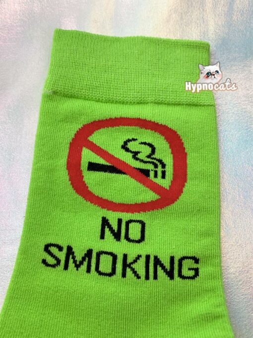 No Smoking Socks Green 2