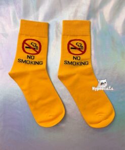 No Smoking Socks Yellow 1